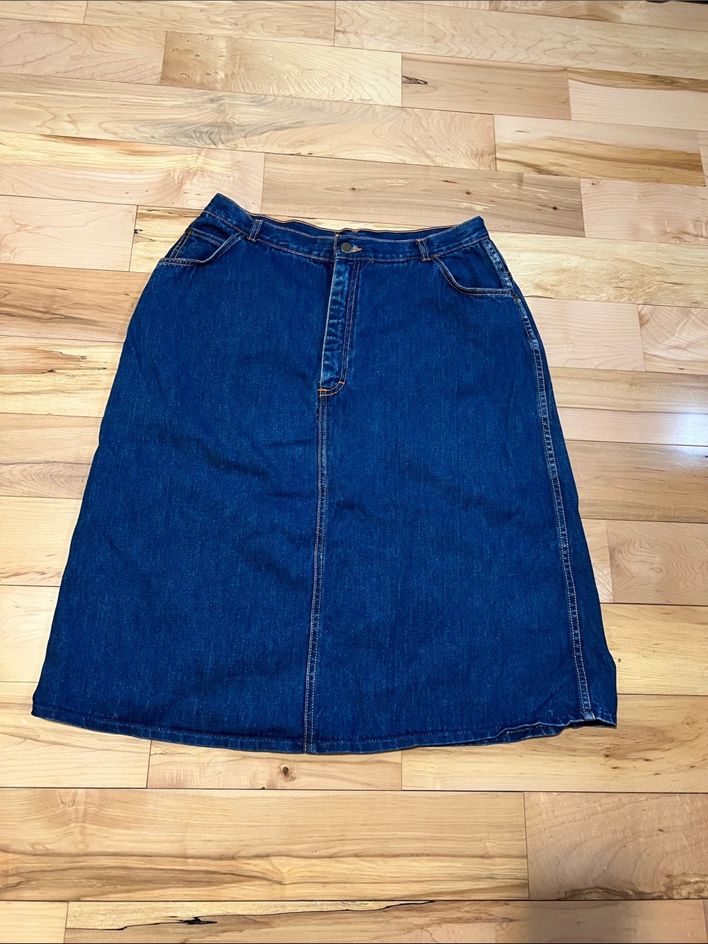 Gitano Dark Blue Denim Midi Skirt